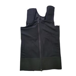 Sculptures Size S/M Male Compression Vest Binder Black Adjustable Zip